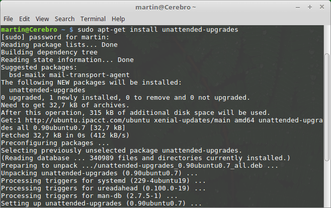 LinuxonUbuntuイメージでの自動ソフトウェアアップデートの設定