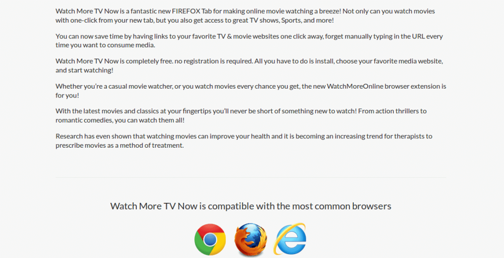 Watch More TV Now browser hijackers list